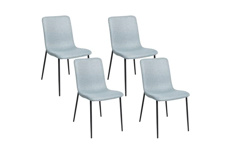 Sett med 4 spisestuestoler Glendive - Blå, Svart - Møbler - Stoler - Spisestuestoler & kjøkkenstoler