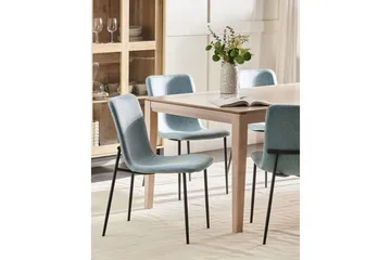 Sett med 4 spisestuestoler Glendive - Blå, Svart - Møbler - Stoler - Spisestuestoler & kjøkkenstoler