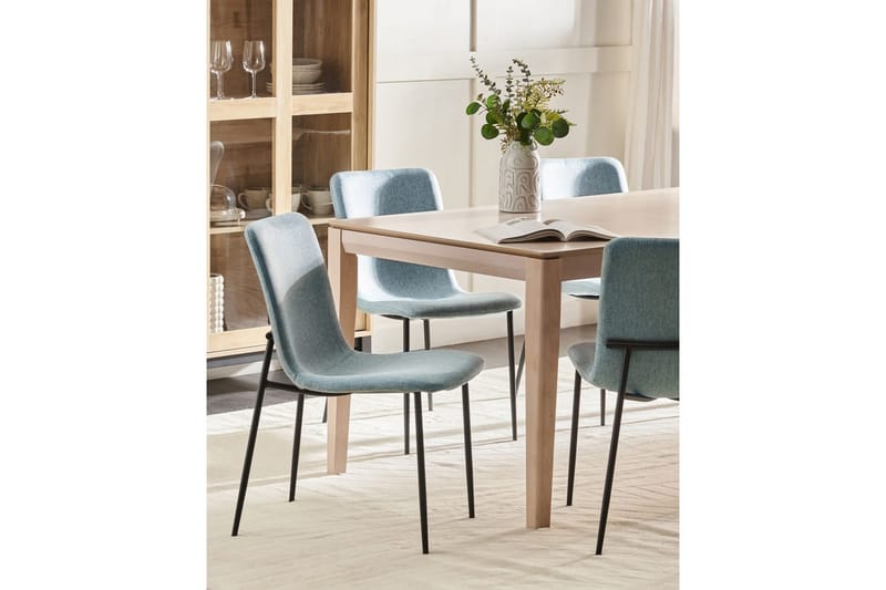 Sett med 4 spisestuestoler Glendive - Blå, Svart - Møbler - Stoler - Spisestuestoler & kjøkkenstoler