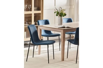 Sett med 4 spisestuestoler Glendive - Mørk blå, svart - Møbler - Stoler - Spisestuestoler & kjøkkenstoler