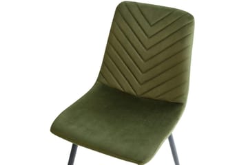 Sett med 4 spisestuestoler Havre - Grønn, Svart, Grønn, svart - Møbler - Stoler - Spisestuestoler & kjøkkenstoler