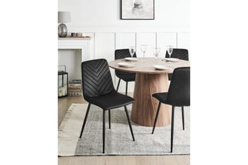 Sett med 4 spisestuestoler Havre - Svart - Møbler - Stoler - Spisestuestoler & kjøkkenstoler