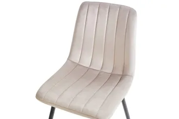 Sett med 4 spisestuestoler Kalispell - Beige, svart - Møbler - Stoler - Spisestuestoler & kjøkkenstoler