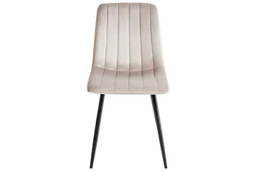 Sett med 4 spisestuestoler Kalispell - Beige, svart - Møbler - Stoler - Spisestuestoler & kjøkkenstoler