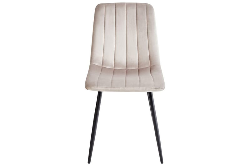 Sett med 4 spisestuestoler Kalispell - Beige, svart - Møbler - Stoler - Spisestuestoler & kjøkkenstoler