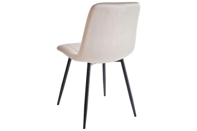 Sett med 4 spisestuestoler Kalispell - Beige, svart - Møbler - Stoler - Spisestuestoler & kjøkkenstoler