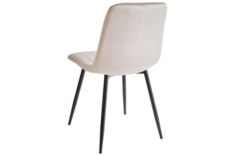 Sett med 4 spisestuestoler Kalispell - Beige, svart - Møbler - Stoler - Spisestuestoler & kjøkkenstoler