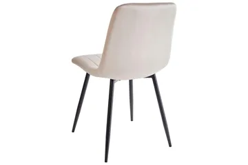 Sett med 4 spisestuestoler Kalispell - Beige, svart - Møbler - Stoler - Spisestuestoler & kjøkkenstoler