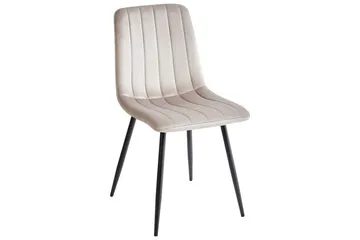 Sett med 4 spisestuestoler Kalispell - Beige, svart - Møbler - Stoler - Spisestuestoler & kjøkkenstoler