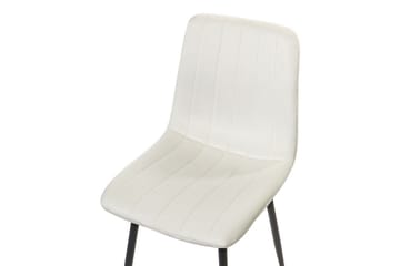 Sett med 4 spisestuestoler Kalispell - Hvit, Svart - Møbler - Stoler - Spisestuestoler & kjøkkenstoler