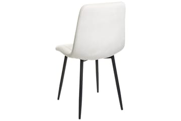 Sett med 4 spisestuestoler Kalispell - Hvit, Svart - Møbler - Stoler - Spisestuestoler & kjøkkenstoler