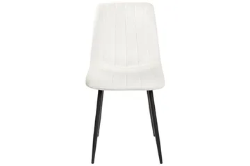 Sett med 4 spisestuestoler Kalispell - Hvit, Svart - Møbler - Stoler - Spisestuestoler & kjøkkenstoler