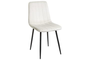 Sett med 4 spisestuestoler Kalispell - Hvit, Svart - Møbler - Stoler - Spisestuestoler & kjøkkenstoler