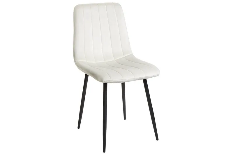 Sett med 4 spisestuestoler Kalispell - Hvit, Svart - Møbler - Stoler - Spisestuestoler & kjøkkenstoler