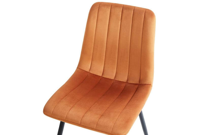 Sett med 4 spisestuestoler Kalispell - Oransje, svart - Møbler - Stoler - Spisestuestoler & kjøkkenstoler