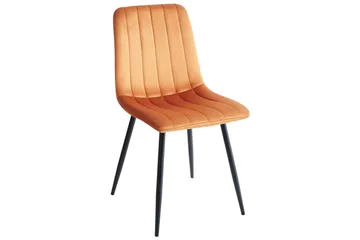 Sett med 4 spisestuestoler Kalispell - Oransje, svart - Møbler - Stoler - Spisestuestoler & kjøkkenstoler