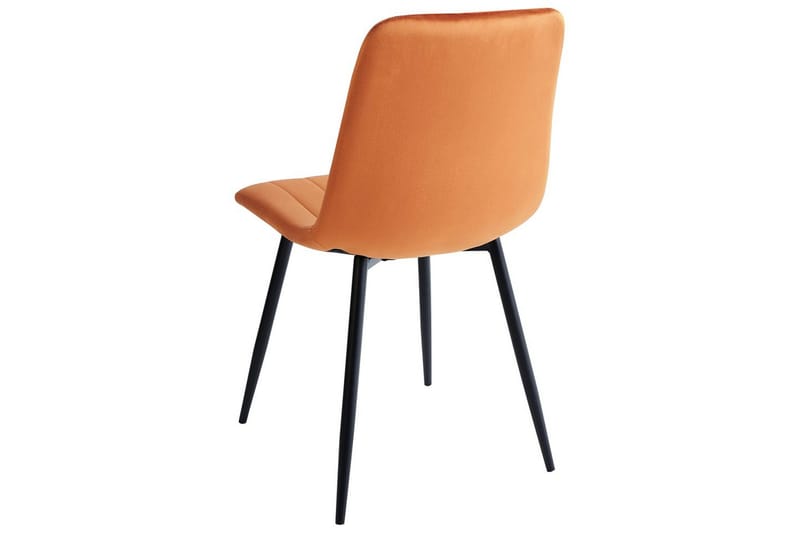 Sett med 4 spisestuestoler Kalispell - Oransje, svart - Møbler - Stoler - Spisestuestoler & kjøkkenstoler