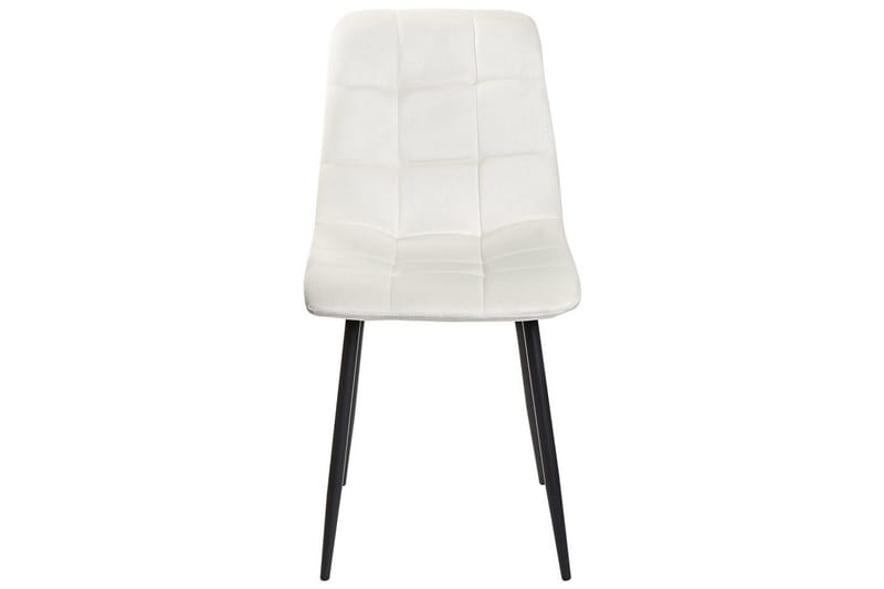 Sett med 4 spisestuestoler Powell - Hvit, Svart - Møbler - Stoler - Spisestuestoler & kjøkkenstoler