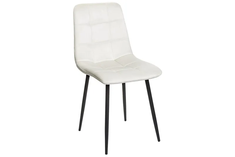 Sett med 4 spisestuestoler Powell - Hvit, Svart - Møbler - Stoler - Spisestuestoler & kjøkkenstoler