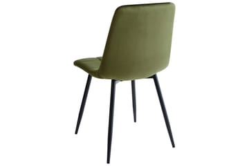 Sett med 4 spisestuestoler Powell - Grønn, Svart, Grønn, svart - Møbler - Stoler - Spisestuestoler & kjøkkenstoler