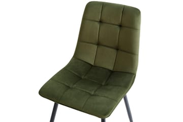 Sett med 4 spisestuestoler Powell - Grønn, Svart, Grønn, svart - Møbler - Stoler - Spisestuestoler & kjøkkenstoler