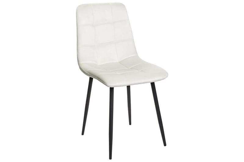 Sett med 4 spisestuestoler Powell - Hvit, Svart - Møbler - Stoler - Spisestuestoler & kjøkkenstoler