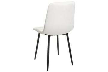 Sett med 4 spisestuestoler Powell - Hvit, Svart - Møbler - Stoler - Spisestuestoler & kjøkkenstoler