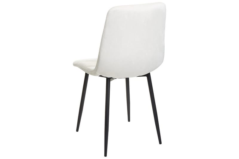 Sett med 4 spisestuestoler Powell - Hvit, Svart - Møbler - Stoler - Spisestuestoler & kjøkkenstoler
