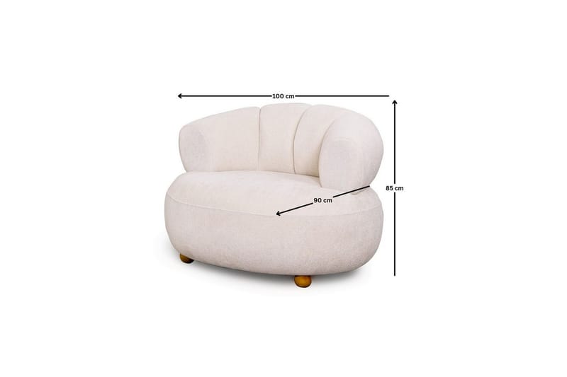 Seylor Lenestol - Hvit - Møbler - Stoler - Lenestoler