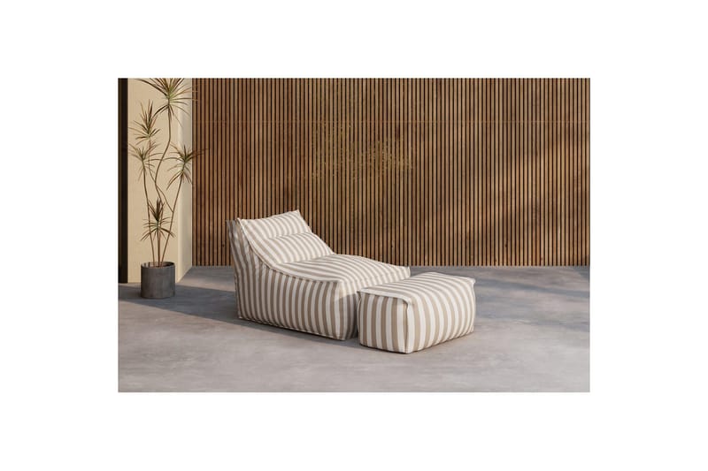 Loungestol Lenestol Redang Beige - Hvit/ beige - Møbler - Stoler - Sittesekk & sakkosekk