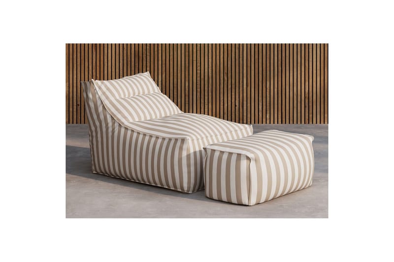 Loungestol Lenestol Redang Beige - Hvit/ beige - Møbler - Stoler - Sittesekk & sakkosekk