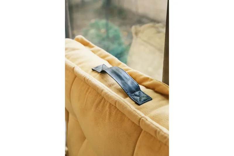 Rambarose Sittepuff 60 cm - Sennep - Møbler - Stoler - Sittesekk & sakkosekk