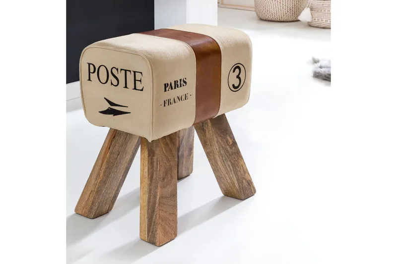 Sittpall Wohnling Beige - Møbler - Stoler - Krakk
