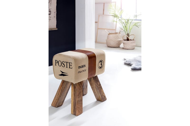 Sittpall Wohnling Beige - Møbler - Stoler - Krakk