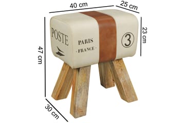 Sittpall Wohnling Beige - Møbler - Stoler - Krakk