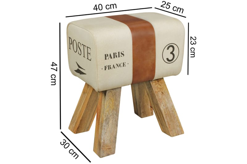 Sittpall Wohnling Beige - Møbler - Stoler - Krakk