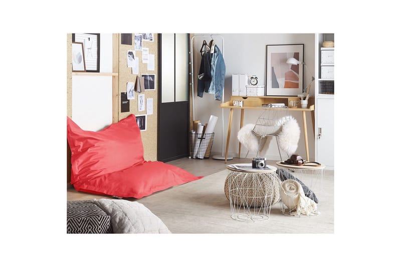 Sittsäck Beliani Fuzzy Beige, brun, 140x180x20 cm Red - Møbler - Stoler - Sittesekk & sakkosekk