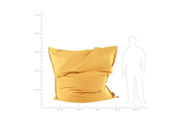 Sittsäck Beliani Fuzzy Blå, 180x230x20 cm Yellow - Møbler - Stoler - Sittesekk & sakkosekk