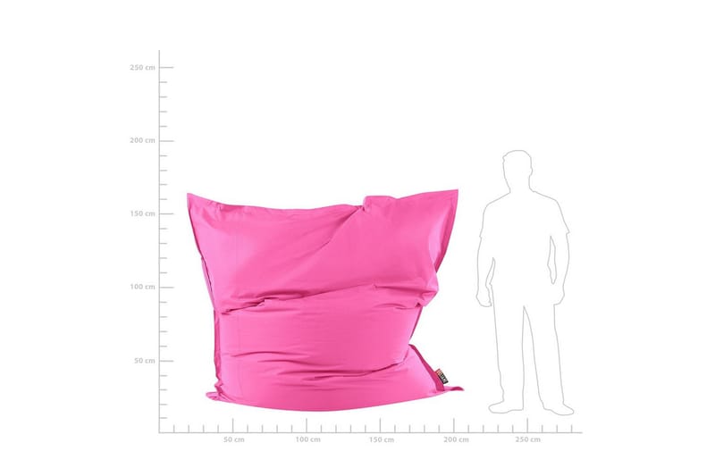 Sittsäck Beliani Fuzzy Blå, 180x230x20 cm Pink - Møbler - Stoler - Sittesekk & sakkosekk