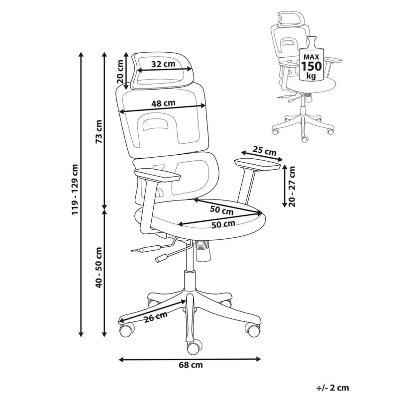 Skrivebordsstol Ally - Møbler - Stoler - Kontorstol & skrivebordsstol