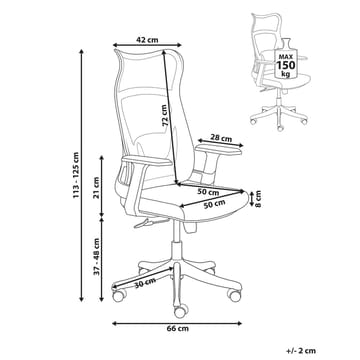 Skrivebordsstol Bard - Grønn, grå - Møbler - Stoler - Kontorstol & skrivebordsstol