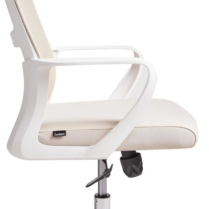 Skrivebordsstol Monarch - Beige, hvit - Møbler - Stoler - Kontorstol & skrivebordsstol