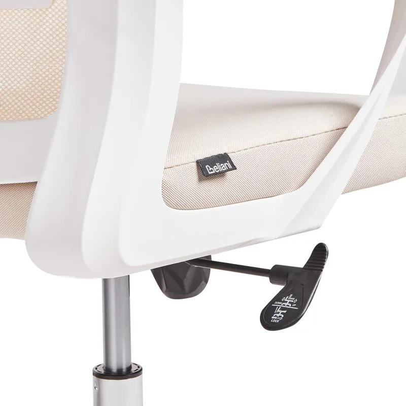 Skrivebordsstol Monarch - Beige, hvit - Møbler - Stoler - Kontorstol & skrivebordsstol