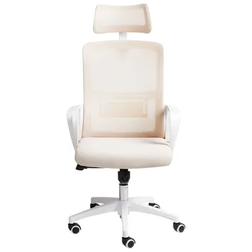 Skrivebordsstol Monarch - Beige, hvit - Møbler - Stoler - Kontorstol & skrivebordsstol
