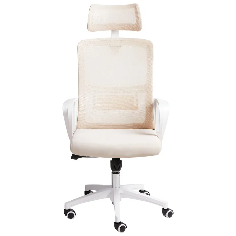 Skrivebordsstol Monarch - Beige, hvit - Møbler - Stoler - Kontorstol & skrivebordsstol