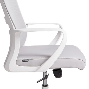 Skrivebordsstol Monarch - Grå, Hvit - Møbler - Stoler - Kontorstol & skrivebordsstol