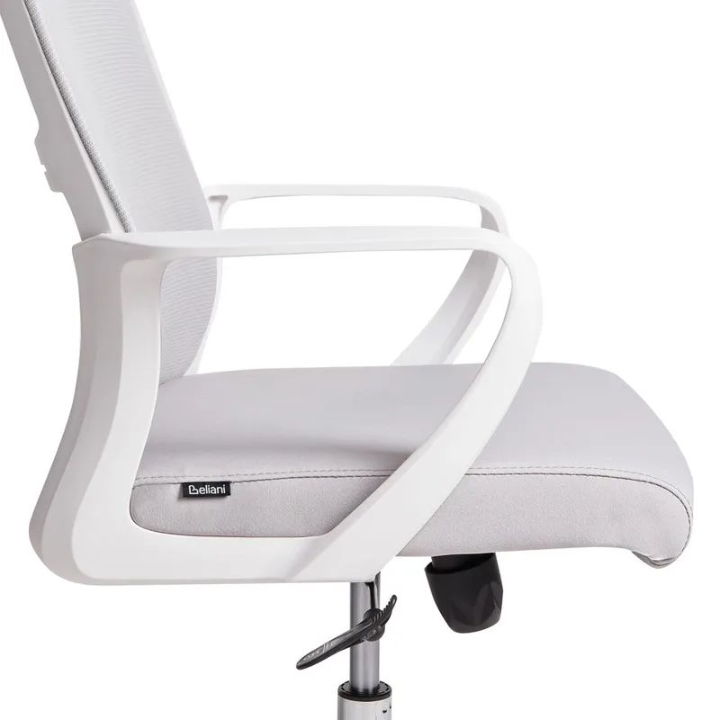 Skrivebordsstol Monarch - Grå, Hvit - Møbler - Stoler - Kontorstol & skrivebordsstol