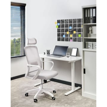 Skrivebordsstol Monarch - Grå, Hvit - Møbler - Stoler - Kontorstol & skrivebordsstol