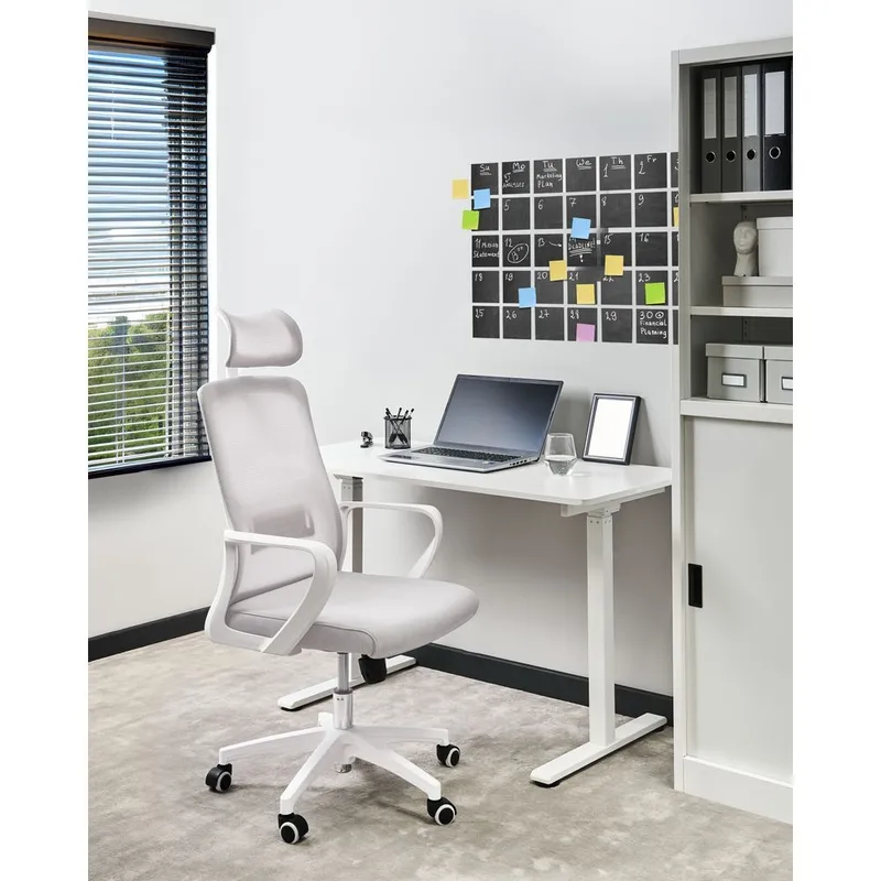 Skrivebordsstol Monarch - Grå, Hvit - Møbler - Stoler - Kontorstol & skrivebordsstol