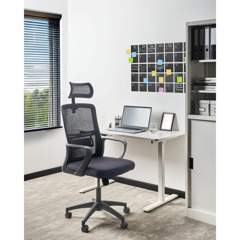 Skrivebordsstol Monarch - Svart, Hvit - Møbler - Stoler - Kontorstol & skrivebordsstol